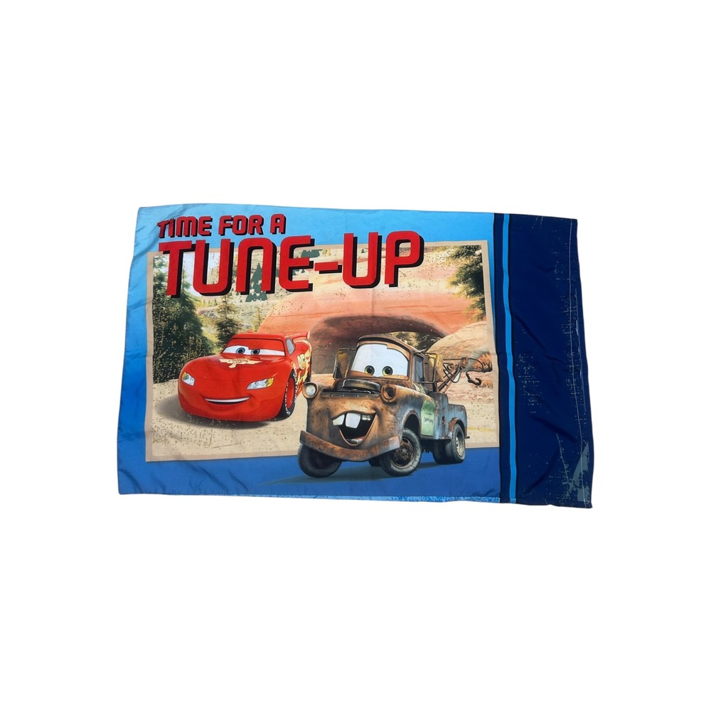 Disney Pixar Cars Lightning McQueen Mater Pillowcase Radiator Springs Reversible